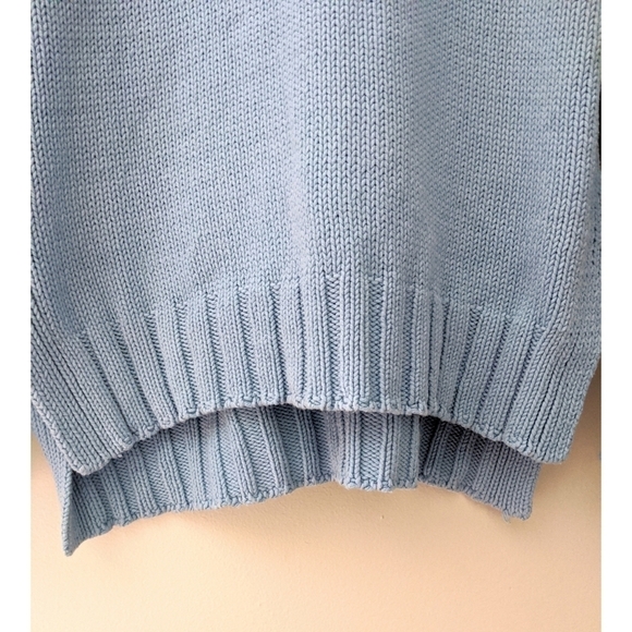 Magaschoni Cableknit Blue Crew Neck Sweater - Picture 5 of 9